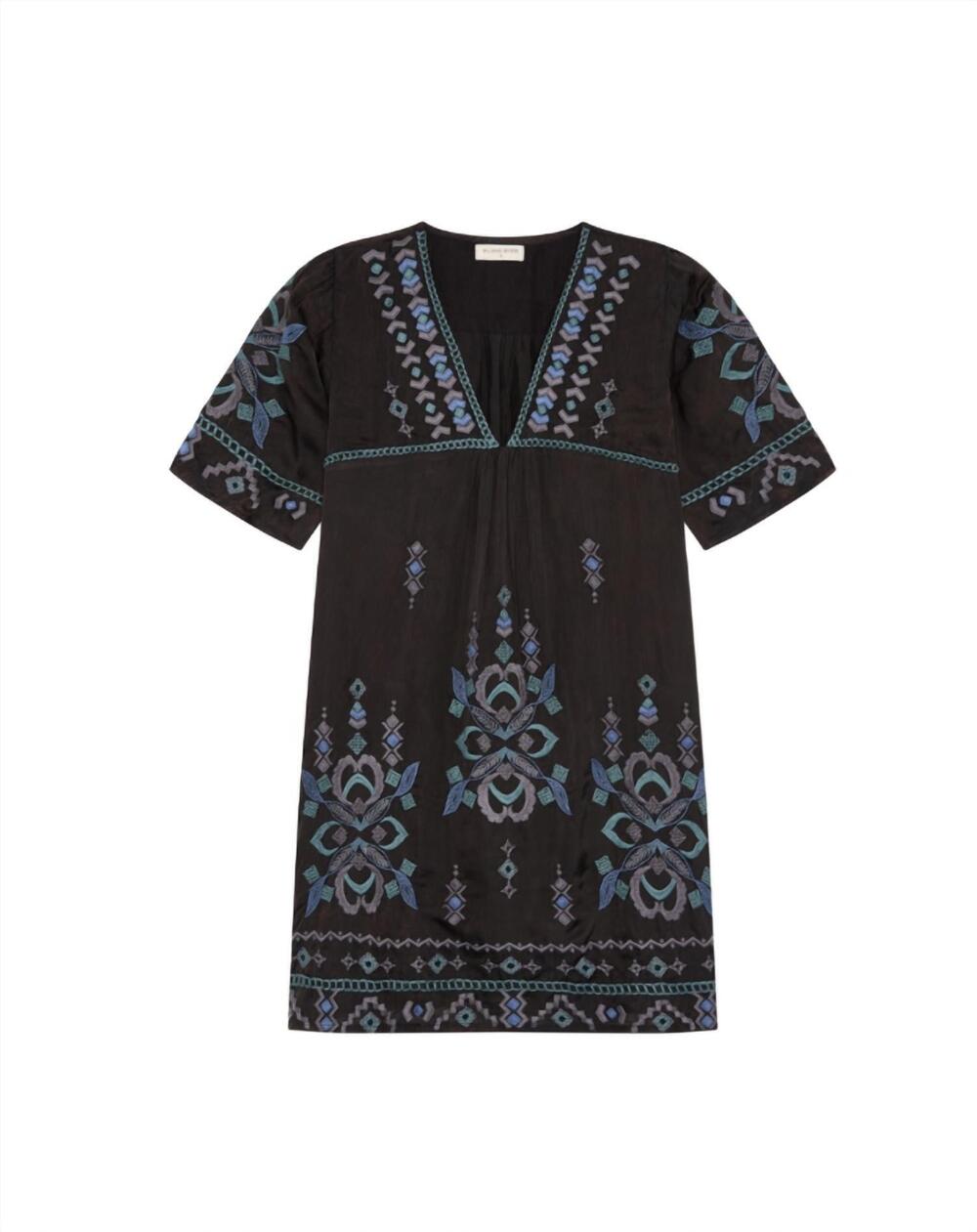 NEW MAISON HOTEL women's v-neck short dress in black